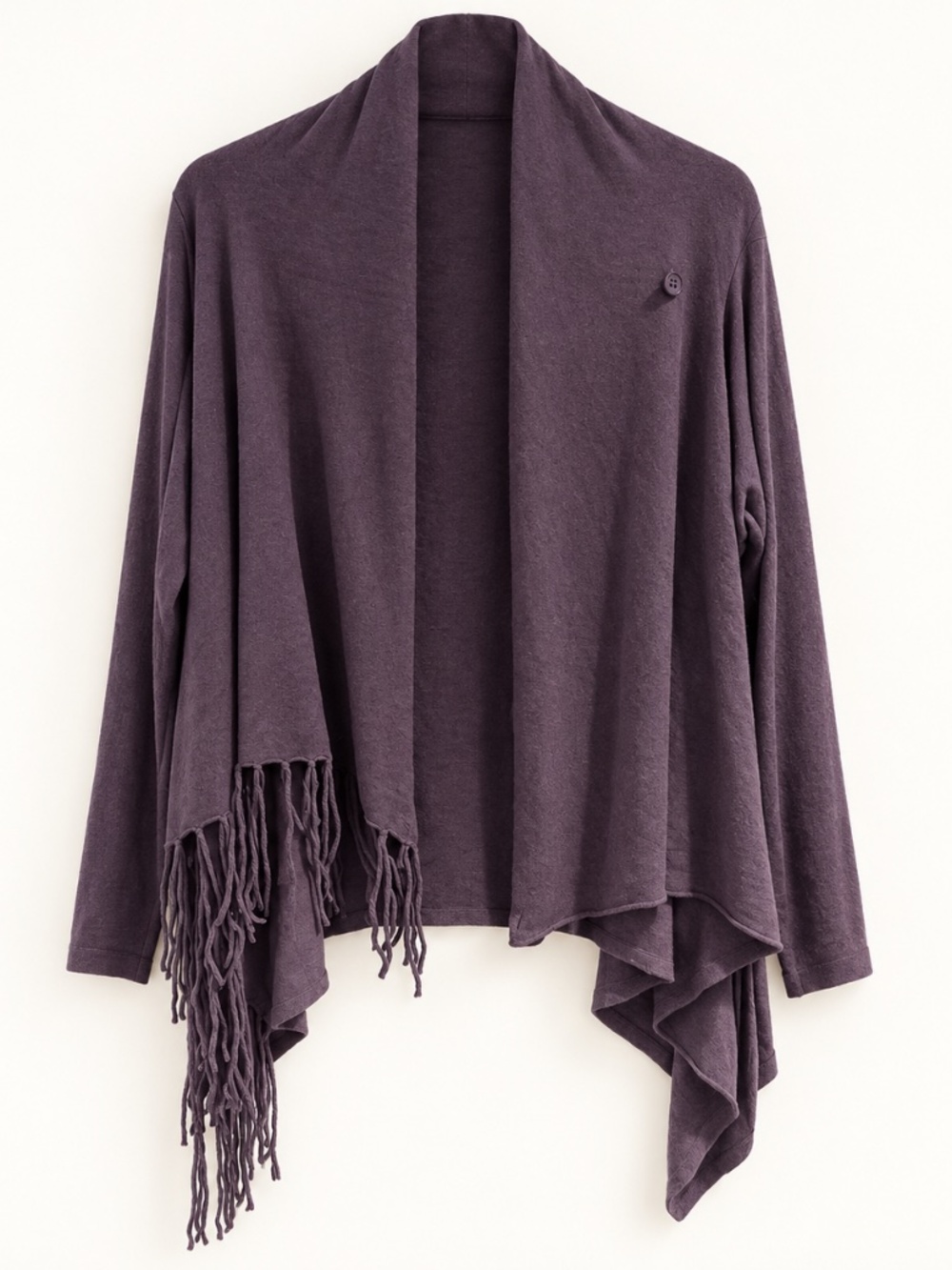 Lovestitch Purple Convertible Fringe Cardigan M